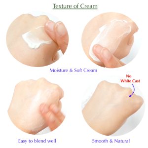 Texture of cream - moisture and soft sunscreen