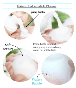 texture of Aloe bubble cleanser