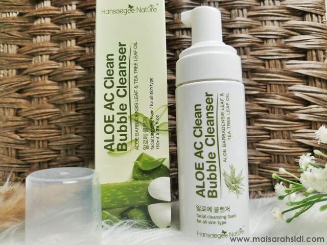 Hansaegee Nature Aloe Ac Clean Bubble Cleanser Pencuci Muka Yang Terbaik Berkesan Mengurangkan 9424